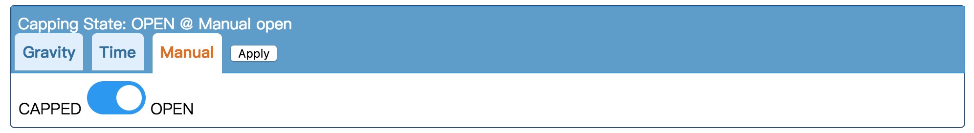 Capping Control and status